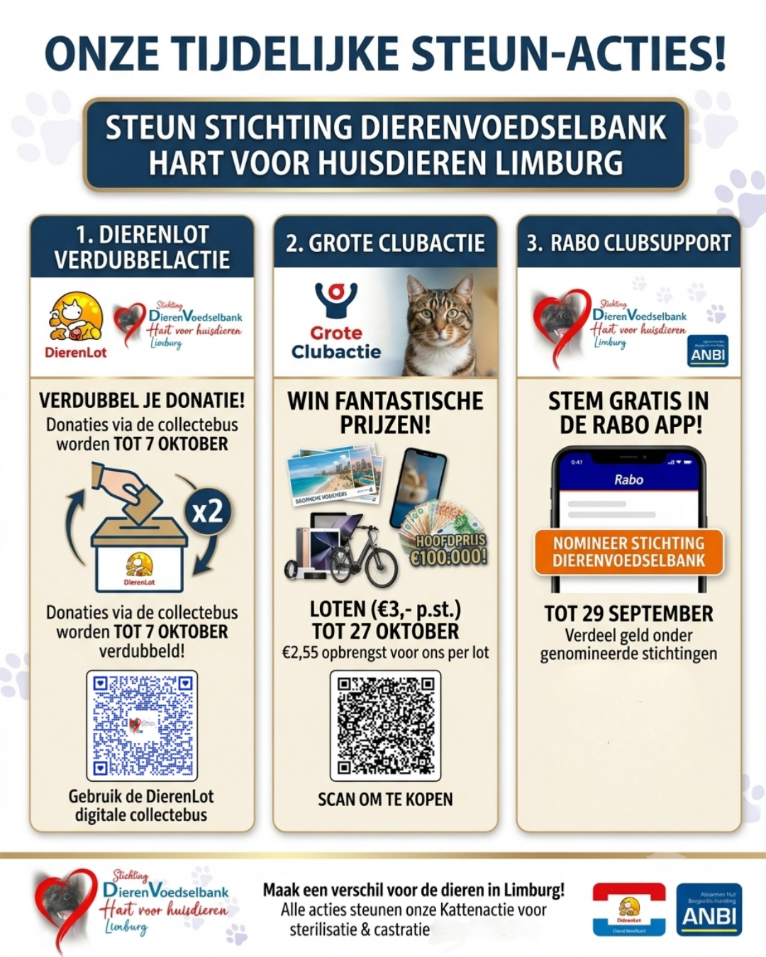3 lopende acties om de Dierenvoedselbank te steunen